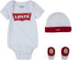 Levi's Kids giftset Classic Batwing met romper wit/rood