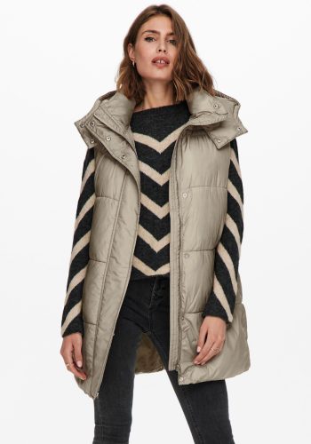 Only Gewatteerd Gilet Dames Grijs