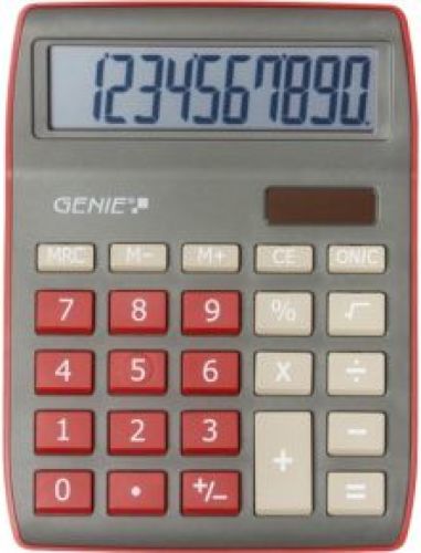 GENIE 840 DR calculator Desktop Rekenmachine met display Rood