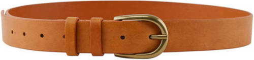 PIECES leren riem Haven cognac