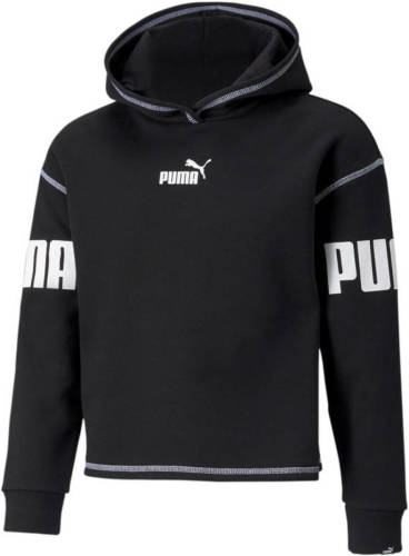 Puma sweater met logo zwart/wit