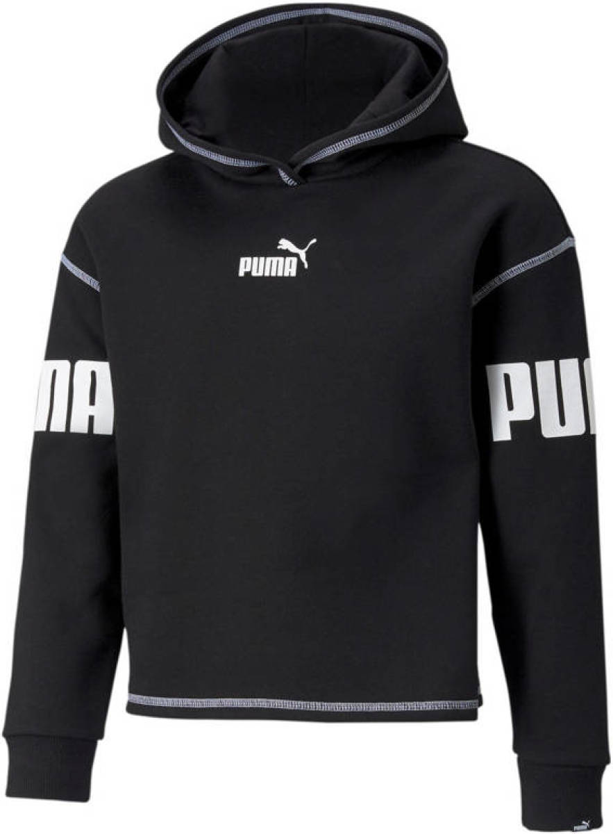 Puma sweater met logo zwart/wit