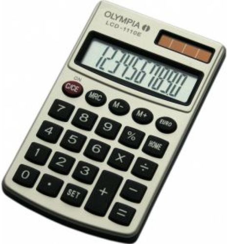 Olympia LCD 1110 E Pocket Basisrekenmachine Zilver calculator