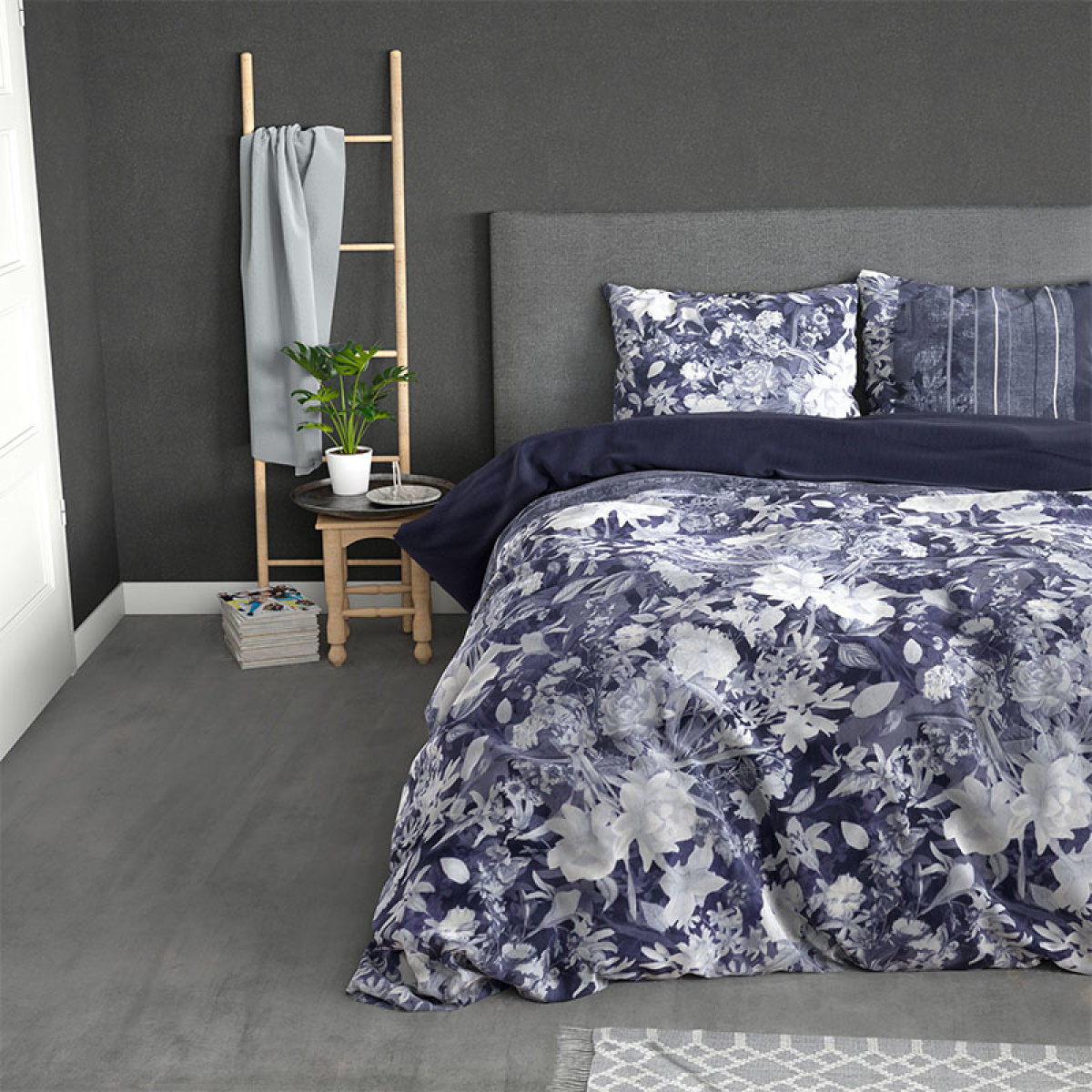 Sleeptime Elegance Sophia - Blauw 1-persoons (140 x 220 cm + 1 kussensloop) Dekbedovertrek