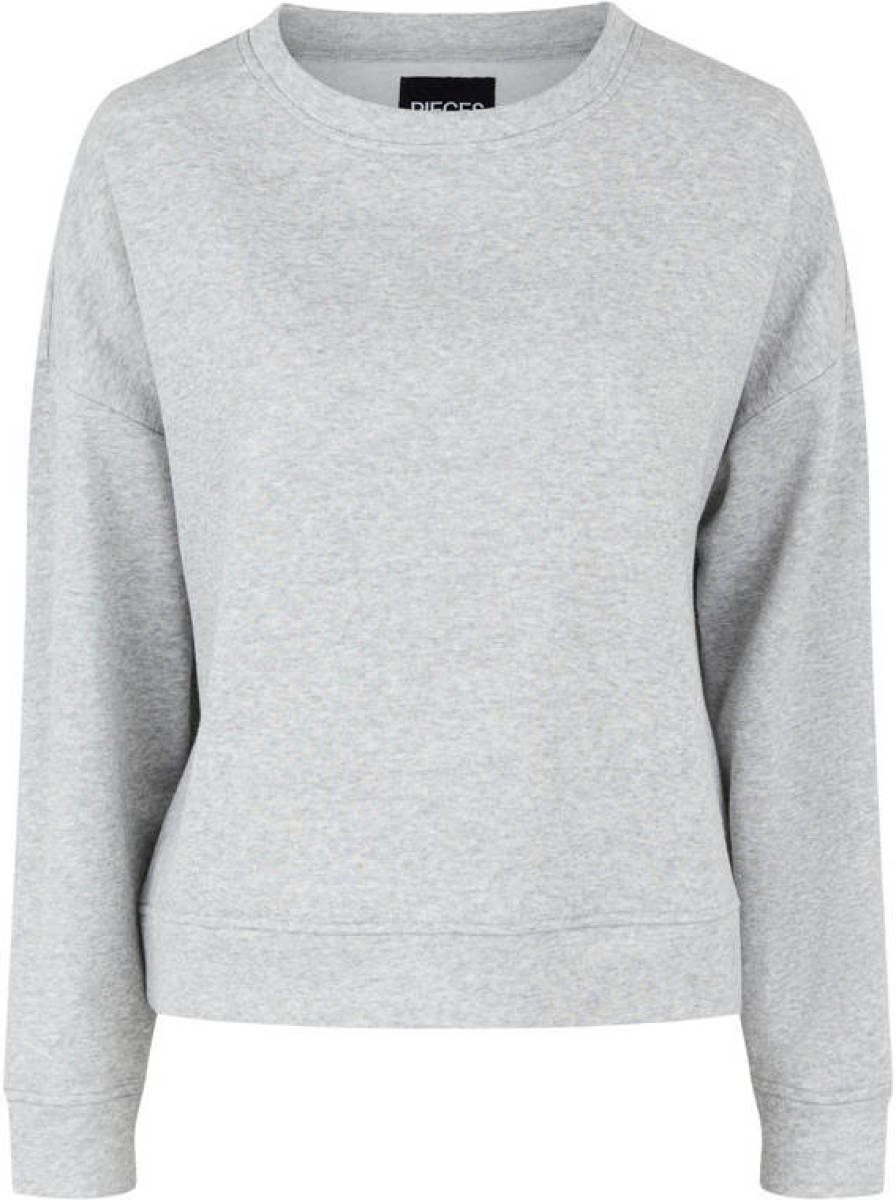 PIECES sweater Chilli grijs