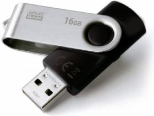 Goodram 16GB USB 2.0 16GB USB 2.0 Type-A Zwart, Zilver USB flash drive