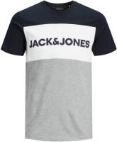 Jack & Jones ESSENTIALS slim fit T-shirt met logo navy blazer
