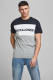 Jack & Jones ESSENTIALS slim fit T-shirt met logo navy blazer