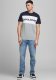 Jack & Jones ESSENTIALS slim fit T-shirt met logo navy blazer