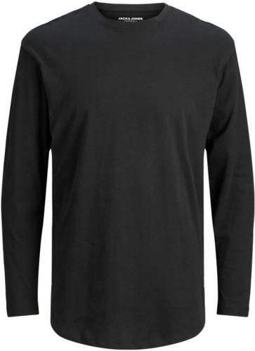 Jack & Jones ESSENTIALS regular fit longsleeve van biologisch katoen zwart
