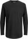 Jack & Jones ESSENTIALS regular fit longsleeve van biologisch katoen zwart