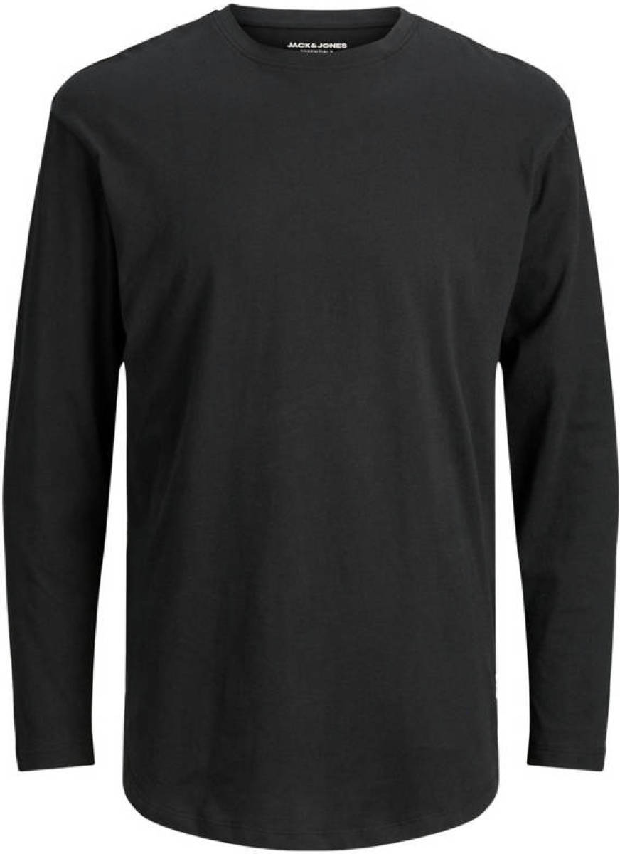 Jack & Jones ESSENTIALS regular fit longsleeve van biologisch katoen zwart