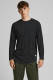 Jack & Jones ESSENTIALS regular fit longsleeve van biologisch katoen zwart