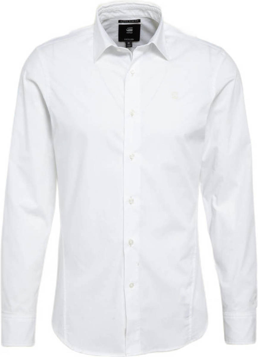 G-star Raw slim fit overhemd wit