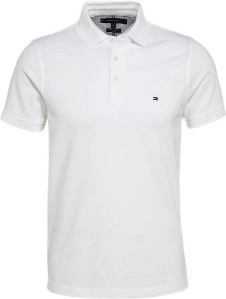 Tommy hilfiger slim fit T-shirt Core 1985 wit