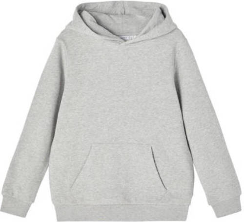 NAME IT KIDS gemêleerde hoodie NKMLENO grijs melange