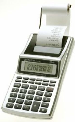 GENIE LP 20 calculator Desktop Rekenmachine met printer Zwart, Zilver