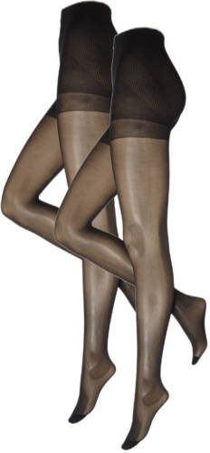 anytime corrigerende panty 40 denier - set van 2 zwart
