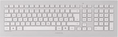 Cherry DW 8000 toetsenbord RF Draadloos Zilver AZERTY, Wit