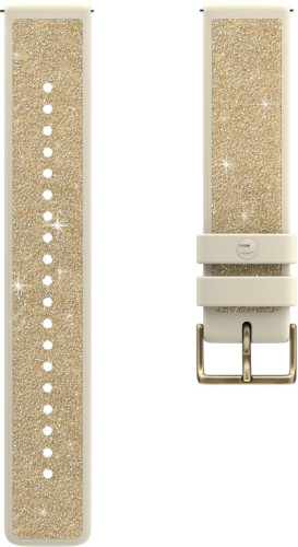 Polar Siliconen Bandje Goud met kristallen S 20mm