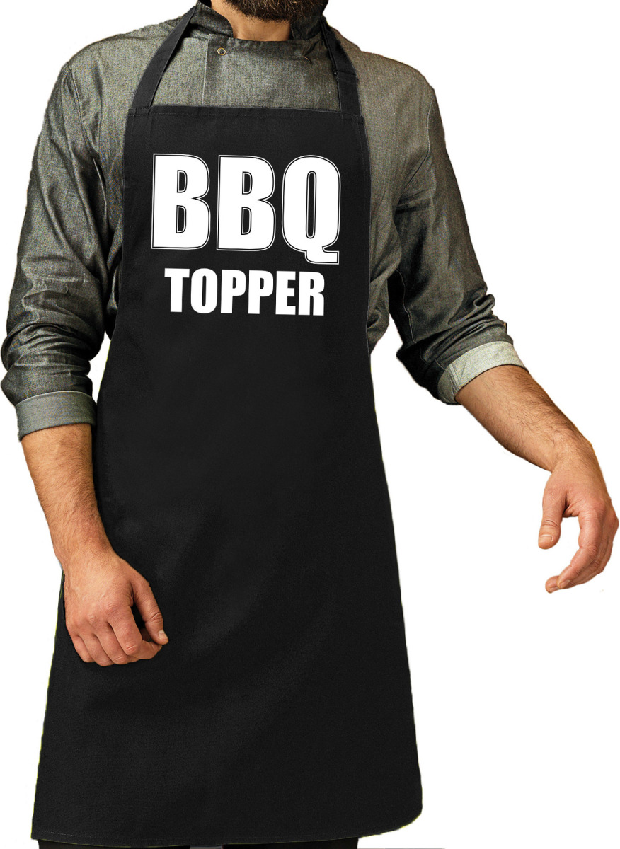 Bellatio Decorations Barbecueschort BBQ Topper zwart heren