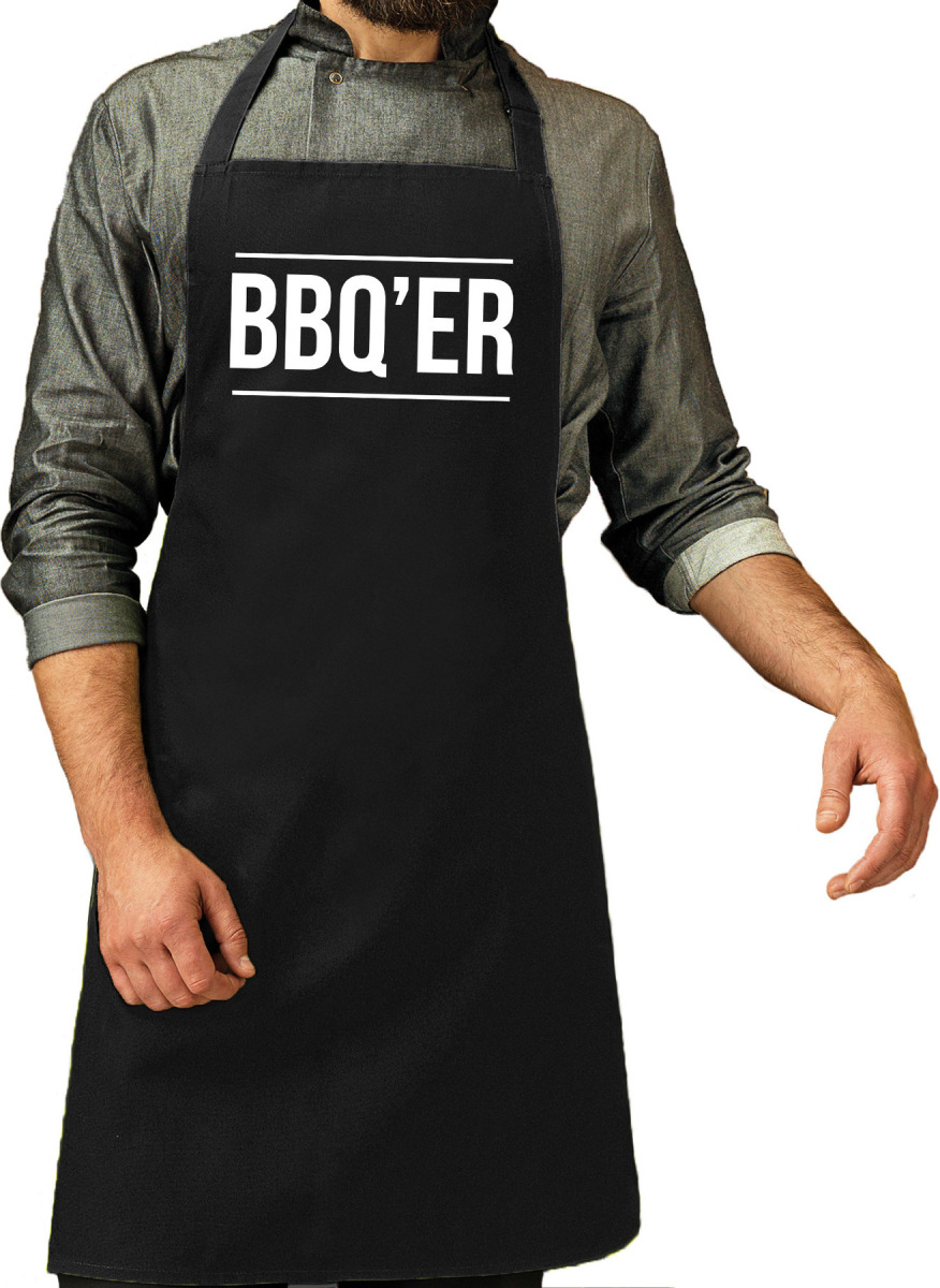 Bellatio Decorations Barbecueschort BBQ-ER zwart heren