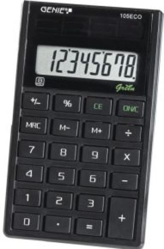 GENIE 105 ECO calculator Pocket Basisrekenmachine Zwart