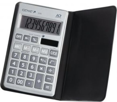 GENIE 330 calculator Pocket Rekenmachine met display Zwart, Zilver