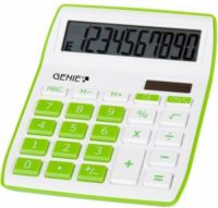 GENIE 840 G calculator Desktop Rekenmachine met display Groen, Wit