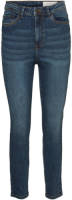 NOISY MAY cropped high waist skinny jeans NMAGNES medium blue denim