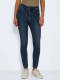 NOISY MAY cropped high waist skinny jeans NMAGNES medium blue denim