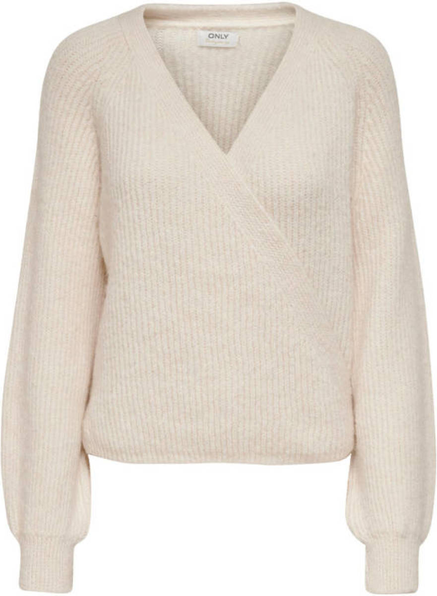 Only gebreid vest ONLMIA zand
