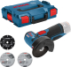 Bosch GWS 12-76 V-EC 19500RPM 10.8V Lithium-Ion (Li-Ion) Zwart, Blauw, Rood accu haakse slijper