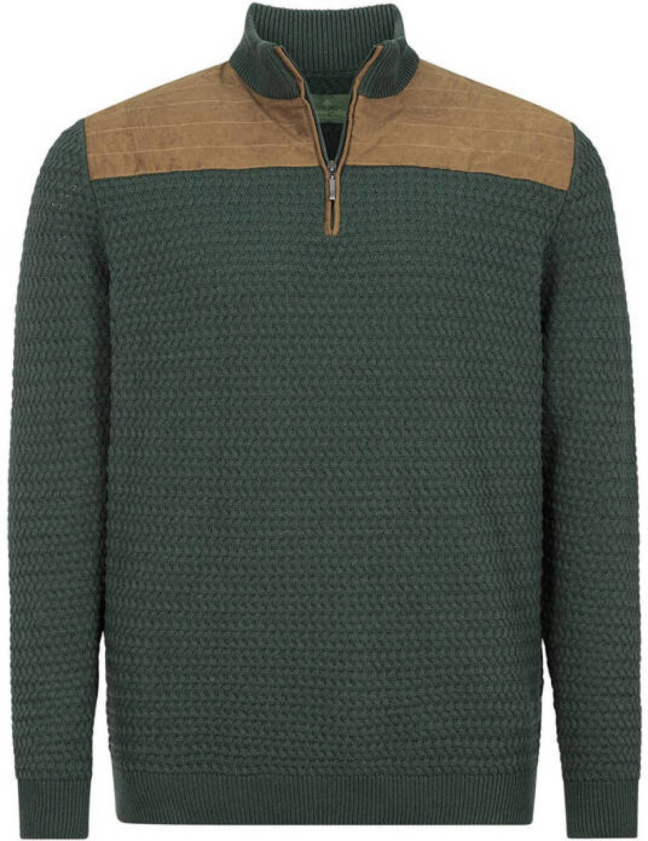 Charles Colby trui EARL FILIBERT Plus Size met textuur donkergroen