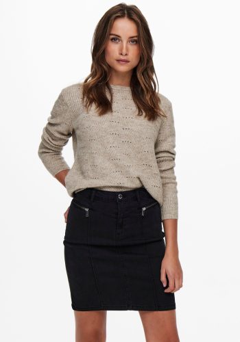 Only gebreide trui ONLLOLLI met open detail donkerblauw