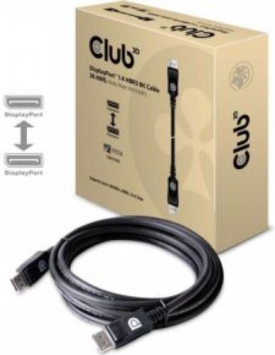 Club 3D CLUB3D DisplayPort 1.4 HBR3 8K Kabel Male/Male 3 meter