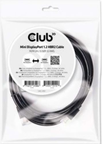 Club 3D CLUB3D Mini DisplayPort 1.2 HBR2 Cable M/M 2meter 4K60Hz