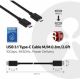 Club 3D CLUB3D 0.8m, 2xUSB3.1-C 0.8m USB C USB C Zwart