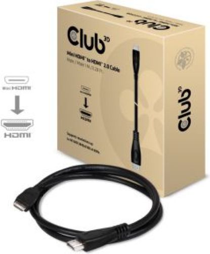 Club 3D CLUB3D Mini HDMI© to HDMI© 2.0 4K60Hz Kabel 1Meter