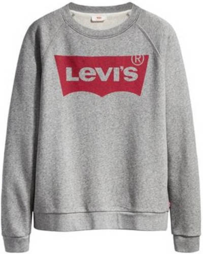 Levi's Plus sweater met logo grijs