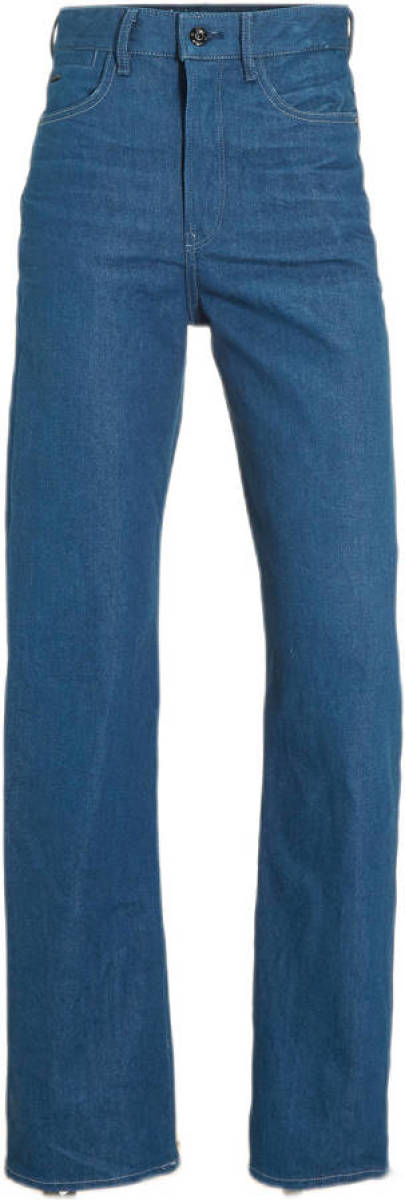 G-star Raw Tedie high waist straight fit jeans van gerecycled polyester blauw
