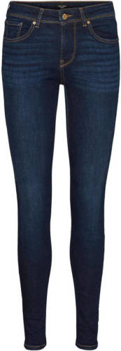 VERO MODA slim fit jeans VMLUX met biologisch katoen dark blue denim