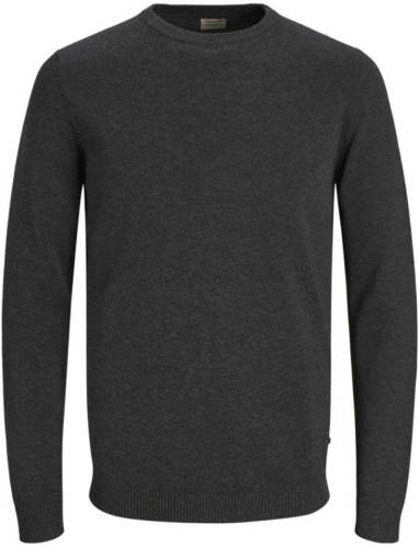 Jack & Jones ESSENTIALS geméleerde trui antraciet