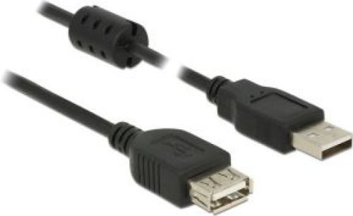 Delock 2m, 2xUSB 2.0-A 2m USB A USB A Zwart