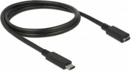 Delock 85533 USB-kabel 1 m USB C Mannelijk Vrouwelijk Zwart