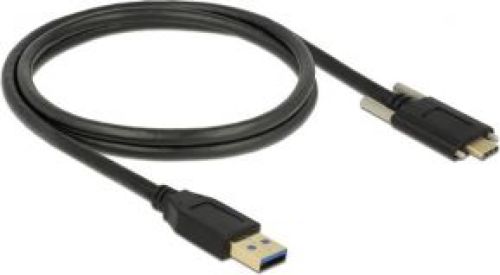 Delock 83718 1m USB A USB C Zwart USB-kabel