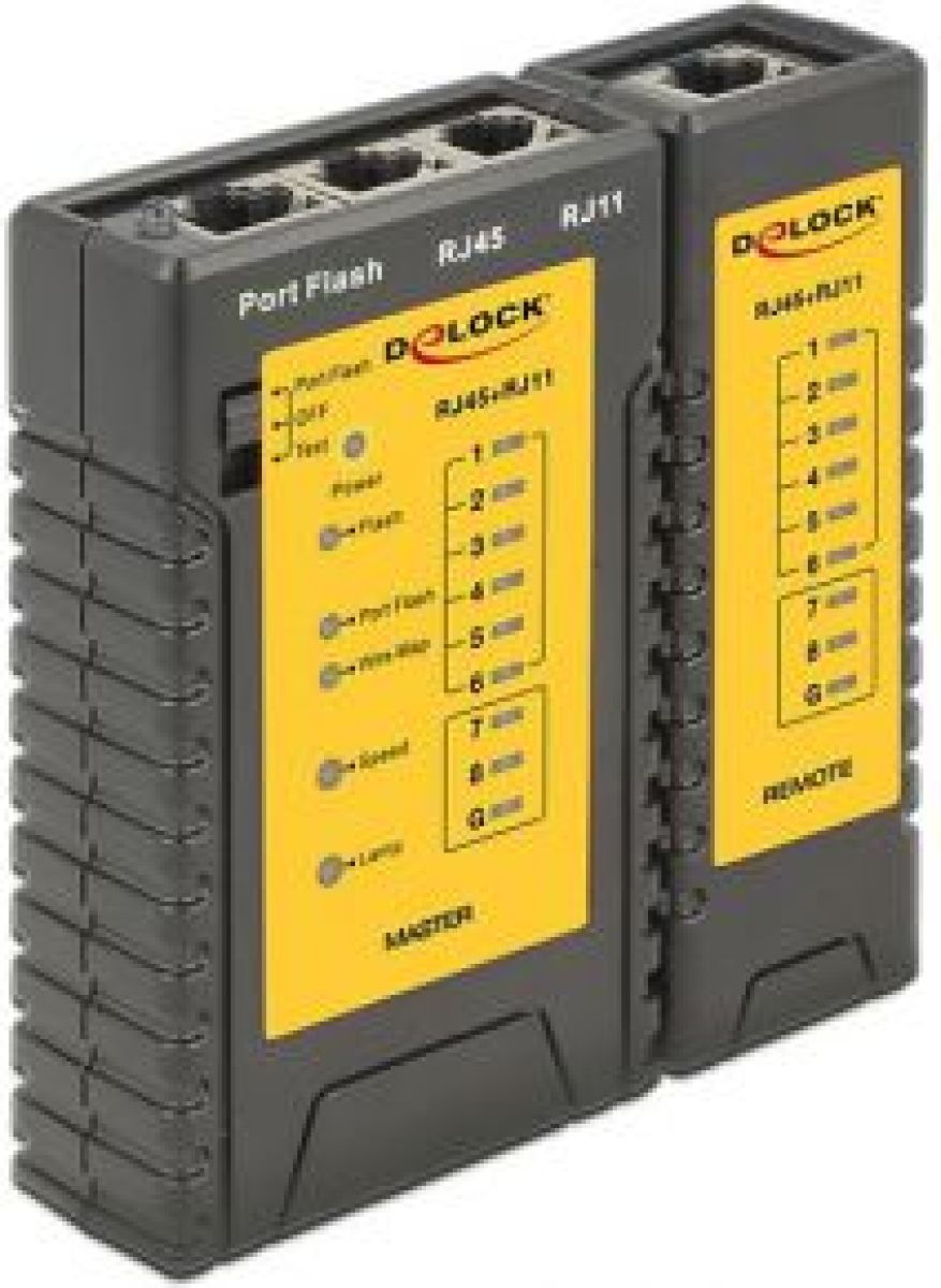 Delock 86407 Zwart, Geel netwerkkabeltester