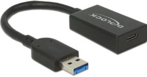 Delock 65698 0.15m USB A USB C Zwart USB-kabel