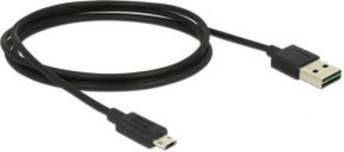 Delock 83844 1m USB A Micro-USB B Zwart USB-kabel