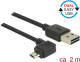 Delock 83853 2m USB A Micro-USB B Zwart USB-kabel